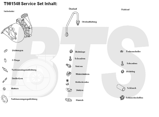 Compresor,sistem de supraalimentare T981548 BTS Turbo